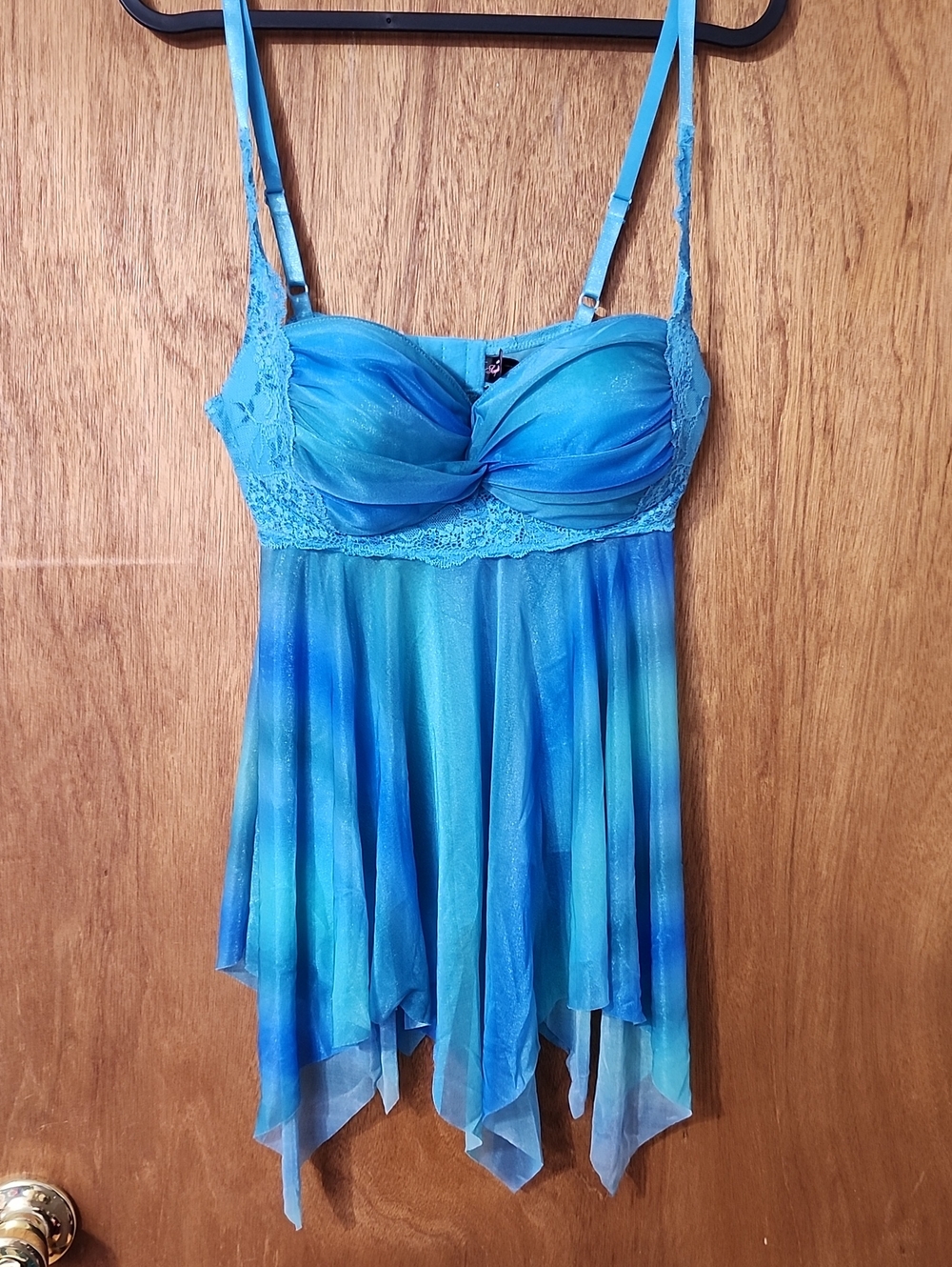 Victoria's Secret Blue Handkerchief Hem Nighty 34C